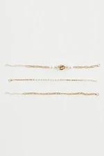 DEFACTO Women's 3-piece Gold Bracelet