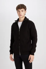 DEFACTO Standard Fit Turtleneck Cardigan