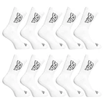 10PACK Styx high white socks