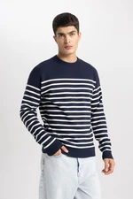 DEFACTO Relax Fit Striped Crew Neck Sweater