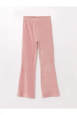 LC Waikiki Basic Corduroy Girl's Sweatpants with Elastic Waist.