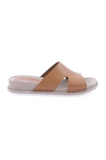 DGN P33-23y Women's Slippers Genuine Leather Tan