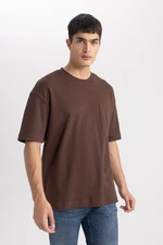 DEFACTO Oversize Fit Crew Neck Short Sleeve 100% Cotton Heavy Fabric T-Shirt T3661az24sp