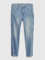 Light blue girly floral jeans GAP slim high rise