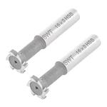 2X HSS 6 Flutes T Slot Cutter End Milling Cutter Tool 16X3mm Gray + Silver