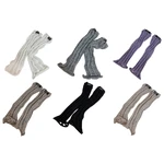 Womens Hollow Out Solid Leg Warmers Long Socks Knitted Leggings Winter Socks