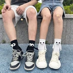 4Pairs Club Celebrity Couple Socks Ins Fashion Funny Creative Magnetic Attraction Hands Black White Cartoon Eyes Couples Socks