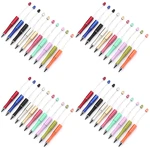 40Pcs/Lot Plastic Beadable Pen Bead Pens Ballpoint Pen Gift Ball Pen Kidsparty Personalized Gift Wedding Gift For Guests