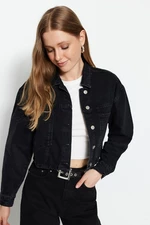 Trendyol Black Crop Denim Jacket