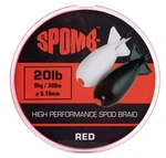 Spomb splétaná šňůra Spod Braid 300m  0,18mm 9kg Červená