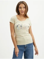 Beige Women's T-Shirt T-Shirt Picture - Women