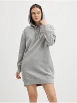 Light Grey Ladies Hoodie Dress Pepe Jeans Dana - Ladies