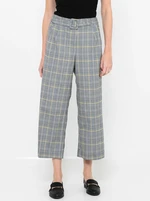 Gray Ladies Checkered Glittering Culottes CAMAIEU - Ladies