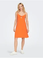 Orange women's dress ONLY Mette - Women's