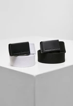 Canvas belt Kids 2-Pack black+white