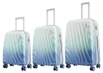 Semiline Unisex's ABS Suitcase Set T5648-0 Mint/Blue