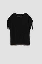 WOMEN'S T-SHIRT L-TS-4033 BLACK