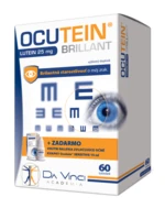 OCUTEIN BRILLANT Luteín 25 mg - DA VINCI 60 kapsúl + očné kvapky  Sensitive 15 ml zadarmo