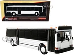 1980 Grumman 870 Advanced Design Transit Bus Plain White "Vintage Bus &amp; Motorcoach Collection" 1/87 (HO) Diecast Model by Iconic Replicas