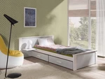 Dětská postel Almerie, 90x200cm, bílá/šedá