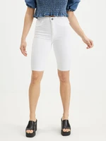 White Denim Skinny Fit Shorts Noisy May Callie