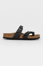 Kožené šľapky Birkenstock 171481-Schwarz, dámske, čierna farba, na plochom podpätku