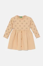 Dívčí šaty United Colors of Benetton oranžová barva, mini, 36LKGV00W