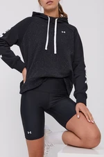 Tréninkové šortky Under Armour 1360939 dámské, černá barva, hladké, high waist, 1360939