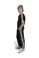 Dětské bavlněné tričko adidas Originals 3STRIPES TEE černá barva, s aplikací, IX7626