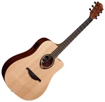 LAG Tramontane T70DCE Natural Satin Guitare Dreadnought acoustique-électrique