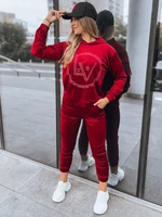 Women's velvet set VIP PRIVATE burgundy Dstreet