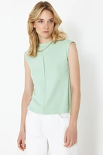 Trendyol Mint Viscose/Soft Fabric Fitted Stretchy Knitted Blouse