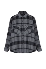 Trendyol Black Regular Fit Winter Checkered Lumberjack Shirt Jacket