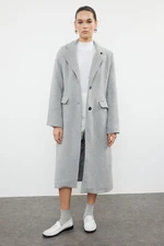 Trendyol Gray Woolen Soft Textured Waist Coat