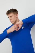 Tréninkové tričko s dlouhým rukávem Under Armour tmavomodrá barva, 1361506