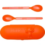 Hipp Spoons Set jedálenská súprava na cesty Orange