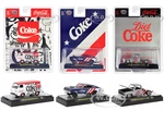 "Coca-Cola" Set of 3 pieces Release 32 Limited Edition to 9250 pieces Worldwide 1/64 Diecast Model Cars by M2 Machines