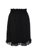 Trendyol Curve Black Chiffon Mini Skirt