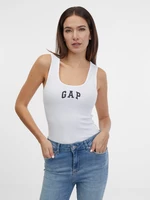 Bílé dámské žebrované tílko GAP Logo