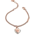 Guess Módní pozlacený náramek Fine Heart JUBB01422JWRG 17 - 21 cm - L