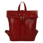 Kožený batoh červený - Delami Vera Pelle Cardony