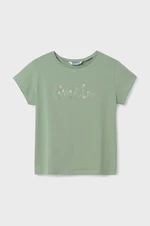 Dětské tričko Mayoral zelená barva