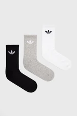 Ponožky adidas Originals (3-pack) bílá barva, HC9548-WHT/MGREY