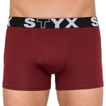 Men's boxers Styx long sports rubber burgundy
