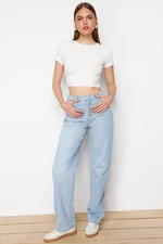 Trendyol Light Blue Low Waist Wide Leg Jeans