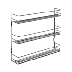 Czarna 3-poziomowa półka na przyprawy Metaltex Pepito Lava