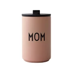 Różowy/beżowy kubek termiczny 350 ml Mom – Design Letters