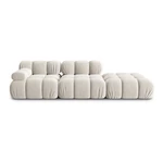 Beżowa aksamitna sofa 282 cm Bellis – Micadoni Home