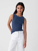 Dark blue girls' ribbed tank top GAP