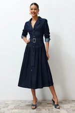 Trendyol Blue Plain Denim Dress